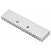 Aluminum filler plate, 6 inches long, designed for use with SECURITRON MM15 model. Used to fill gaps around compatible hardware for a finished installation