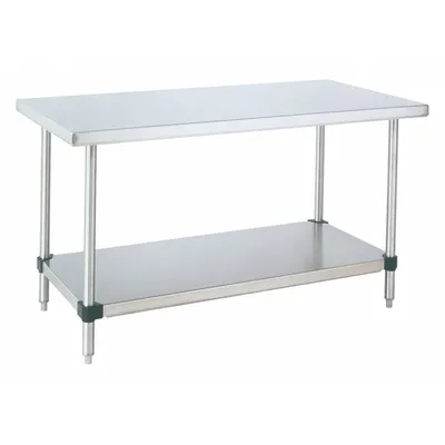 Meja Kerja INSTOCK: Lebar Keseluruhan 36 in, Tinggi Keseluruhan 34 in, Panjang Keseluruhan 6 ft, Baja Tahan Karat - Fixed-Height Stainless Steel Surfaced Lab Tables