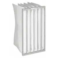Pocket Air Filter: 24 in x 12 in x 15 in, MERV 11, White, Synthetic, 6 Pockets
