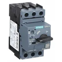 SIEMENS Manual Motor Starter: Non-Reversing, 3 Poles, 2.5 A, Thermal Protection, Selector Switch (MPN 3RV20111CA10)