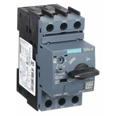 Siemens Starter Motor Manual: Non-Reversing, 3 Kutub, 2,5 A, Perlindungan Termal - Non-Reversing Starters with Thermal Overloads