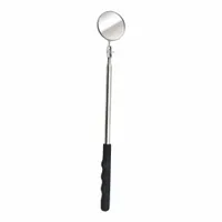 ULLMAN Inspection Mirror: 2 1/4 in Dia Mirror Size, Mirr. Mat. Glass, Mirr. Shp. Round (MPN HTC-2LM)