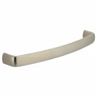 Fixed, non-recessed pull handle made of stainless steel with a satin silver finish. Features threaded holes for #8-32 screws and a grip thickness of 0.276 in. Suitable for cabinet doors, panels, and enclosures where corrosion resistance is required