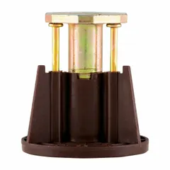 Carbon steel anchor designed for embedding into wet concrete to create a threaded fastening point. Suitable for securing structural components, machinery, or decking systems. Brown finish. Pack of 100.