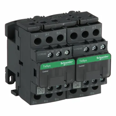 Kontaktor Magnetik SCHNEIDER: Pembalik, 3 Kutub, 3NO Kontak, 32 A - Reversing IEC Contactors