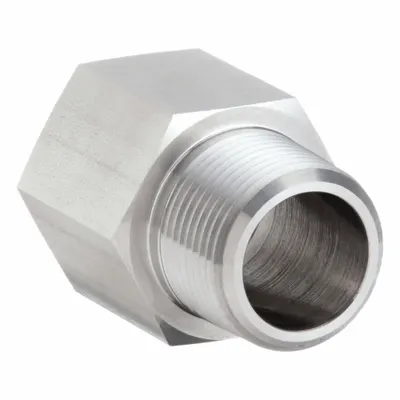 Pipa Lurus Logam PARKER: Lurus, Baja Tahan Karat 316, 3/4 in x 3/4 in, 4.800 psi - Extreme Pressure Threaded Pipe Fittings