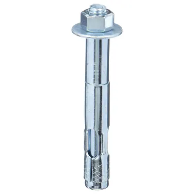 MKT FASTENING Jangkar Selongsong: 4 1/4 in Panjang Keseluruhan, 5/8 in Diameter, 1/2"-13 Ukuran Ulir, Baja - Sleeve Anchors with Hex Nuts