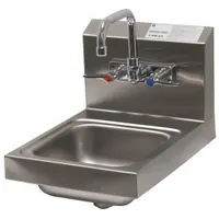 ADVANCE TABCO Hand Sink: 1 Stations, 5 in Bowl Dp, 9 in Bowl Lg, 9 in Bowl Wd, Faucet Included (MPN 7-PS-23)