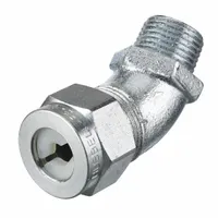 Liquid Tight Cord Connector: Steel, 1/2 in MNPT, 0.25 in to 0.38 in, Silver, 1 Cords (MPN VHC1022ZP)
