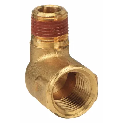 Siku Pipa Logam PARKER: Siku 90°, 1/2 in x 3/8 in - Threaded High-Pressure Pipe Fittings with Sealant