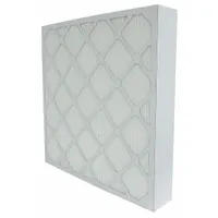 Minipleat Air Filter: 20 in x 24 in x 4 in, Fiberglass, Beverage Board, No Header, MERV 11