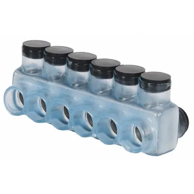 Konektor Multitap POLARIS: 6 Port, Masuk Dua Sisi, Ukuran Kawat 6 AWG – 350 kcmil - Dry-Location Double-Sided Entry Multitap Connectors
