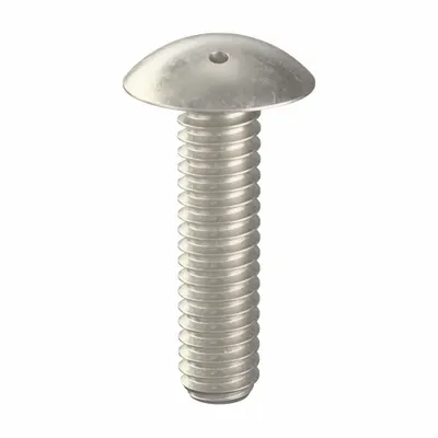 TAMPER-PRUF SCREW Sekrup Anti-Rusak: 1/4"-20 Ukuran Ulir, 1 in Panjang, Baja Tahan Karat, Polos - Truss Head Tamper-Resistant Machine Screws