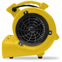Centrifugal Blower: 300 cfm, 1/12 hp, Fixed Frame, 115V AC, 1 Speeds, Yellow, Steel, Polyethylene