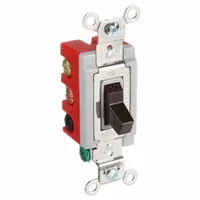 HUBBELL Wall Switch: Toggle Switch, Double Pole/Double Throw, Maintained, Brown, 120/277V AC, 20 A (MPN HBL1386)
