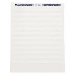 White matte polyester wraparound label for permanent wire and cable identification on 3 AWG to 0 AWG gauges. Accepts thermal-transfer printing for legible marking in industrial panel building, electrical maintenance, and assembly applications.