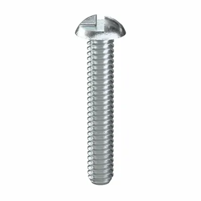TAMPER-PRUF-SCREW Sekrup Tahan Kerusakan: 1/4"-20 Ukuran Ulir, 1 1/2 in Panjang, Baja, Dilapisi Seng - Round Head Tamper-Resistant Machine Screws