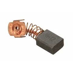 Replacement carbon brush for DYNABRADE models 51580, 51582, 51583, 51584, and 51585. Conducts electrical current between stationary and moving parts in the motor, enabling operation in industrial grinding, deburring, and finishing applications.