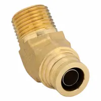 Push-Fit Elbow Fitting: 3/8 in OD x 3/8 in Pipe Fitting Size, Push-to-Connect x MNPT, Brass, Adapter (MPN 179PTCNS-6-6)