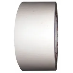 Solid white vinyl floor marking tape for safety aisle marking, hazard zone delineation, and facility organization. Measures 2 in x 108 ft with 5 mil thickness. No message legend. Suitable for pedestrian walkways and equipment staging areas in industrial plants, warehouses, and workshops.