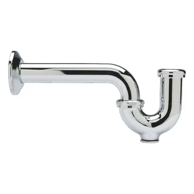 ZURN Trap: Cast Brass, Chrome-Plated, Silver, 1 1/4 in Nominal Pipe Size, 11 in Overall Lg - P-Traps