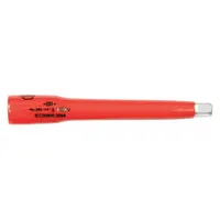WIHA Socket Extension: 1/4 in Input Drive Size, 1/4 in Output Drive Size, 100 mm Overall Lg, Chrome (MPN 12855)