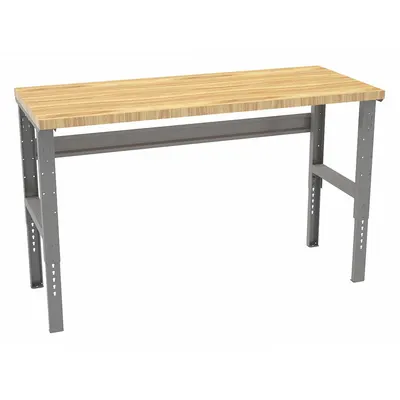 TENNSCO Meja Kerja: Tinggi Dapat Disesuaikan, Blok Jagal, 72 in x 30 in, Kapasitas Beban Keseluruhan 3.600 lb - Open-Base Workstations