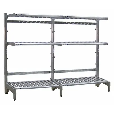 NEW AGE INDUSTRIAL Rak Kantilever: 84 in x 27 in x 72 in, 3 Rak - Lightweight Corrosion-Resistant Cantilever Shelving