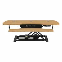 VERSADESK Standing Desk Converter: Electronic, Bamboo, Wood, 48 in Overall Wd, 24 in Overall Dp (MPN VDPPE4824-BNB)