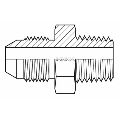 ADAPTALL Adaptor Selang Hidrolik: 16.00 mm x 1/4 in Ukuran Fitting, Jantan x Jantan, Metrik x BSPT - Metric-to-BSPT Steel Hydraulic Hose Adapters