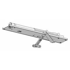 This Grade 1 heavy-duty concealed-mount door closer is constructed of aluminum and measures 21 7/8 inches long by 1 5/8 inches wide. It features a non-hold open design with an adjustable spring size 1, suitable for interior or exterior applications. The closer is ADA compliant and part of the 5030 series.