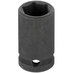This 1/4" drive impact socket features a 5/16 in SAE hex size with a 6-point standard profile. Designed for use with impact wrenches in high-torque fastening and loosening applications. The manganese phosphate finish provides corrosion resistance. Suitable for automotive repair and general maintenance tasks.
