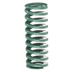 This RAYMOND die spring is made of alloy steel with a cylindrical shape and closed, ground ends. It is an ISO-D series spring, 2 33/64 inches long, supplied in a pack of three. Die springs are used in stamping dies, metal forming, and press tooling to provide controlled force and return action in high-cycle industrial applications.