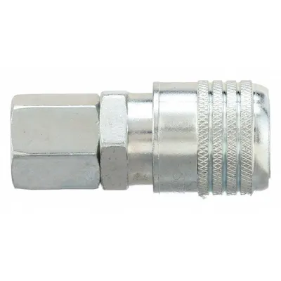 Kopling Selang Quick Connect SPEEDAIRE: 1/4 in Ukuran Badan, 1/2 in Ukuran Fitting Selang - Industrial Interchange Steel Quick-Connect Air Coupling Bodies