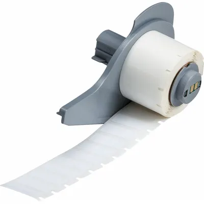 BRADY Gulungan Stok Label Pra-Potong: 3/8 in x 1 in, 1 1/2 in x 3/8 in, Polimida - Brady Precut Label Rolls