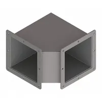 Wireway 90 Degree Elbow: 6 in Wd, 6 in Ht, 6 in, Non-Removable Cover, Steel (MPN F66WE90)