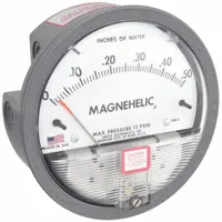 DWYER Differential Pressure Gauge: Back/Single-Side, 1/8 in NPT Female, 2000, 4 in Dial, IP67, IP67 (MPN 2000-0)