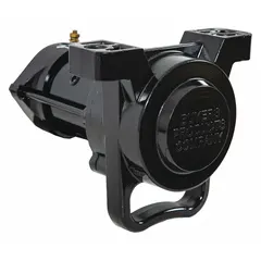 Heavy-duty steel vibrator for heavy dump truck applications. Delivers 3500 lbF of force to dislodge sticky or frozen material. Features a 12V DC motor with 150A max current, 4 ga wiring, and weather resistant protection. Includes mounting kit.
