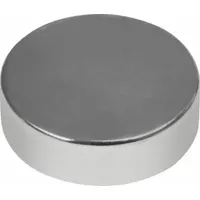 This neodymium disc magnet measures 1/2 in outside diameter and 0.06 in thickness, with a maximum pull force of 2.45 lbf. The silver-colored Type 35 magnet is suited for holding, positioning, and securing ferrous parts in industrial fixtures, sensors, and light-duty lifting applications where compact size and moderate holding strength are required