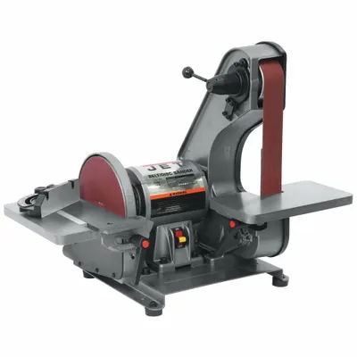 JET Amplas Sabuk dan Cakram: Untuk Logam, 115 V, Fase Tunggal, 3/4 hp, Sabuk 2 in x 42 in - Benchtop Belt & Disc Machines