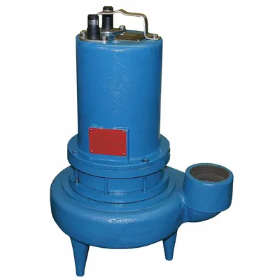 BARNES Pompa Ejector Limbah: Besi Cor, Fase Tunggal, 2 hp, 240V AC - Non-Clog Sewage Ejector Pumps