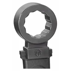 Interchangeable torque wrench head with 12-point box end design for 16 mm fasteners. Features a 1 in drive size. Used with compatible torque wrenches for precise torque application in assembly and maintenance tasks.
