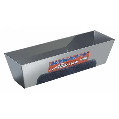 KRAFT TOOL Baki Lumpur Drywall: Baja Tahan Karat, 3 in Lebar Keseluruhan - Stainless Steel Mud Pans
