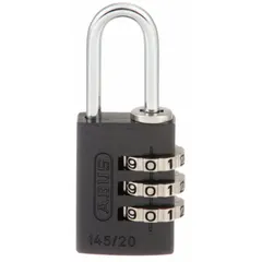 This TSA approved combination padlock features an aluminum body and steel shackle. The silver dial allows easy scrolling to set a personal code. Designed for securing luggage during air travel, it enables TSA agents to inspect contents without damage.