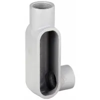 Conduit Outlet Body: Iron, 1/2 in Trade Size, LR Body, 4 cu in Body Capacity, Threaded Hub (MPN LR17)