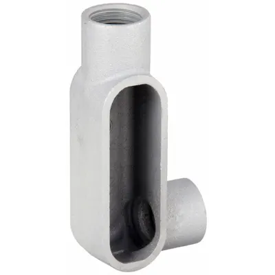 HUBBELL KILLARK Badan Outlet Saluran: Besi, Ukuran Perdagangan 1/2 in, Badan LR, Kapasitas Badan 4 cu in - LR - 90° Elbow Type