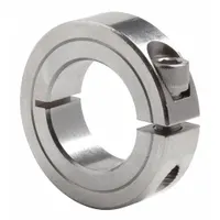 DAYTON Shaft Collar: 1-Piece, Inch, Round, Clamp-On, 2 in Bore Dia, 3 in Collar Outside Dia, 304