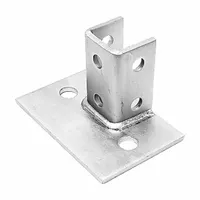 Strut Channel Fitting: 1 5/8 in x 1 5/8 in For Strut Channel Size, Hot Dipped Galvanized, 6 Holes (MPN V62SQHDG)