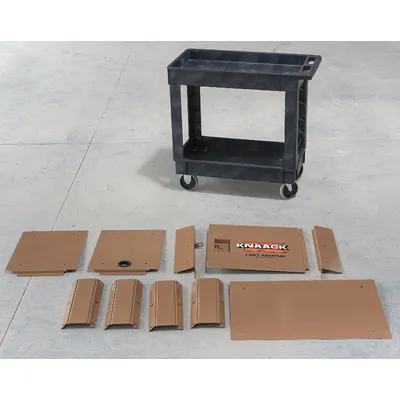 KNAACK Panel Kereta Utilitas: Untuk 4520-88, Untuk 4VZF9, Cokelat - Security Paneling for Utility Carts with Deep Lipped Plastic Shelves