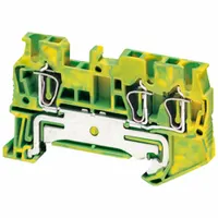 SCHNEIDER Terminal Block: DIN Rail Mounting Type, Spring Wire Termination, 3 Wire Terminals (MPN NSYTRR23PE)